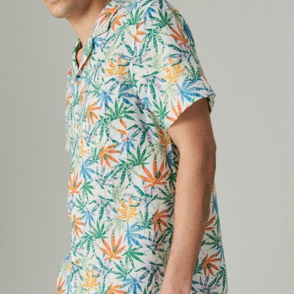 Lucky Brand Printed Camp Shirt